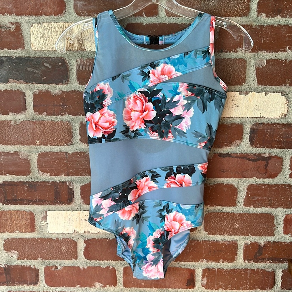 NWOT AZURA Australia Floral One Piece Swimsuit With Mesh Inserts Size 6